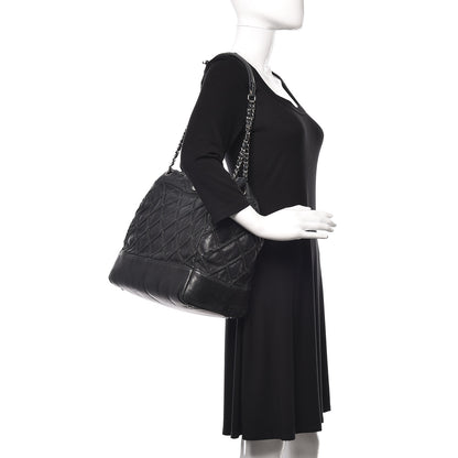 Chanel Lambskin Stitched Accordion Shoulder Bag Black 2 of 17