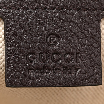 Gucci Monogram Vintage Web Medium Webby Bee Boston Dark Brown 6 of 12