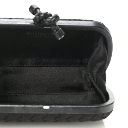 Bottega Veneta Satin Intreccio Impero Knot Clutch Black 5 of 9