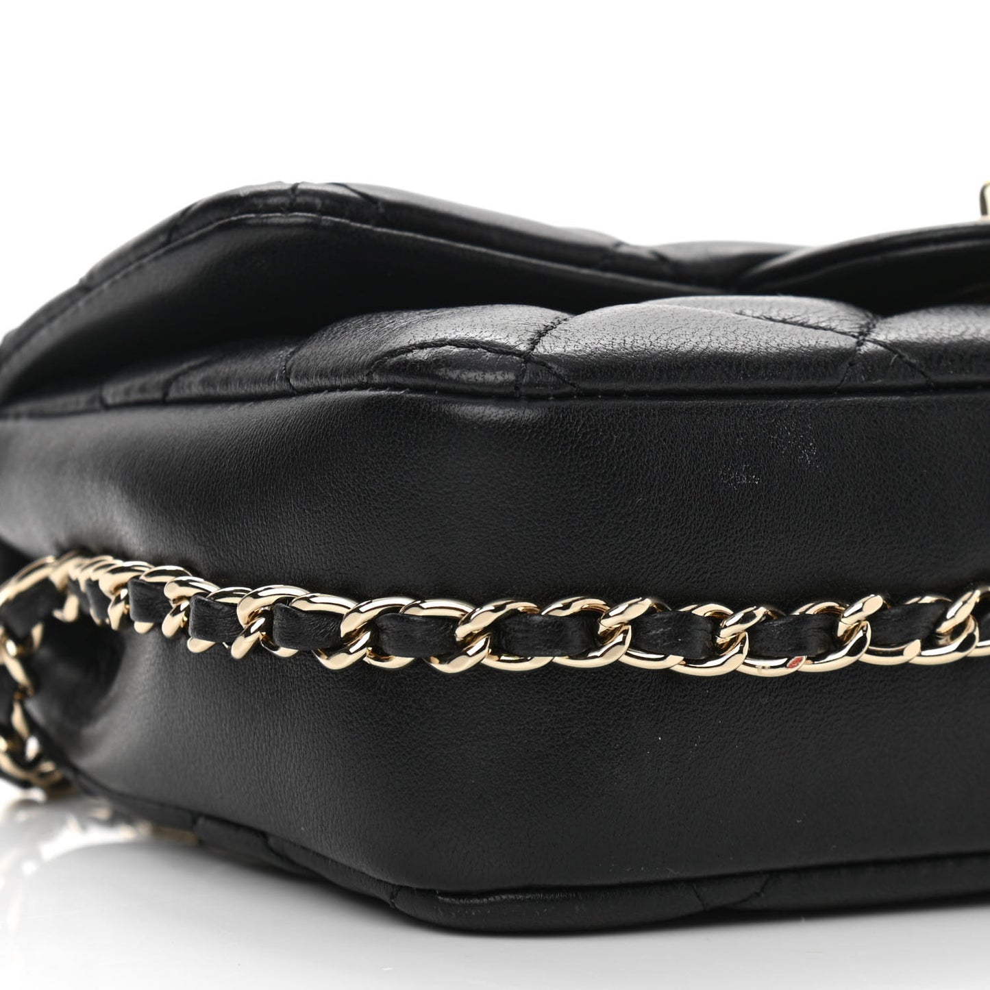 Lambskin Quilted Mini My Precious Flap Black