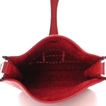 Hermes Taurillon Clemence Evelyne TPM Rouge Grenat 5 of 11