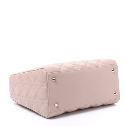 Christian Dior Lambskin Cannage Medium Lady Dior Pink 3 of 9