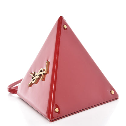 Saint Laurent Patent Pyramid Clutch Rouge 4 of 7