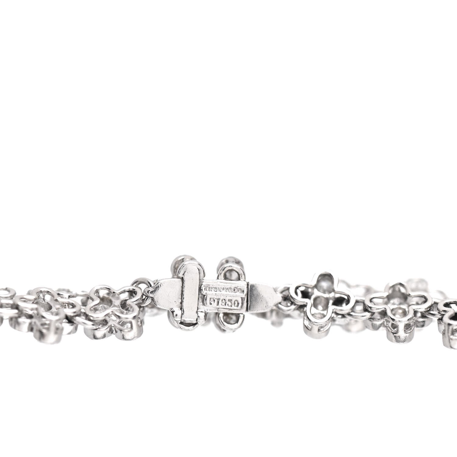 Tiffany Platinum Diamond Lace Tennis Bracelet 4 of 5