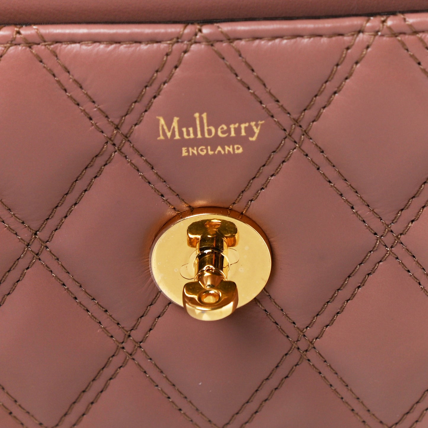 Smooth Calfskin Quilted Small Darley Shoulder Bag Dark Blush