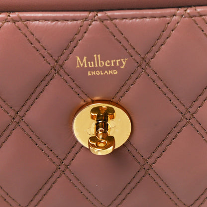Mulberry Smooth Calfskin Quilted Small Darley Shoulder Bag Dark Blush 6 of 9