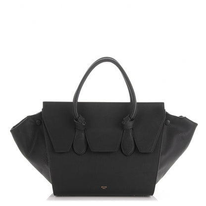 Celine Crisped Calfskin Mini Tie Knot Tote Black 1 of 9