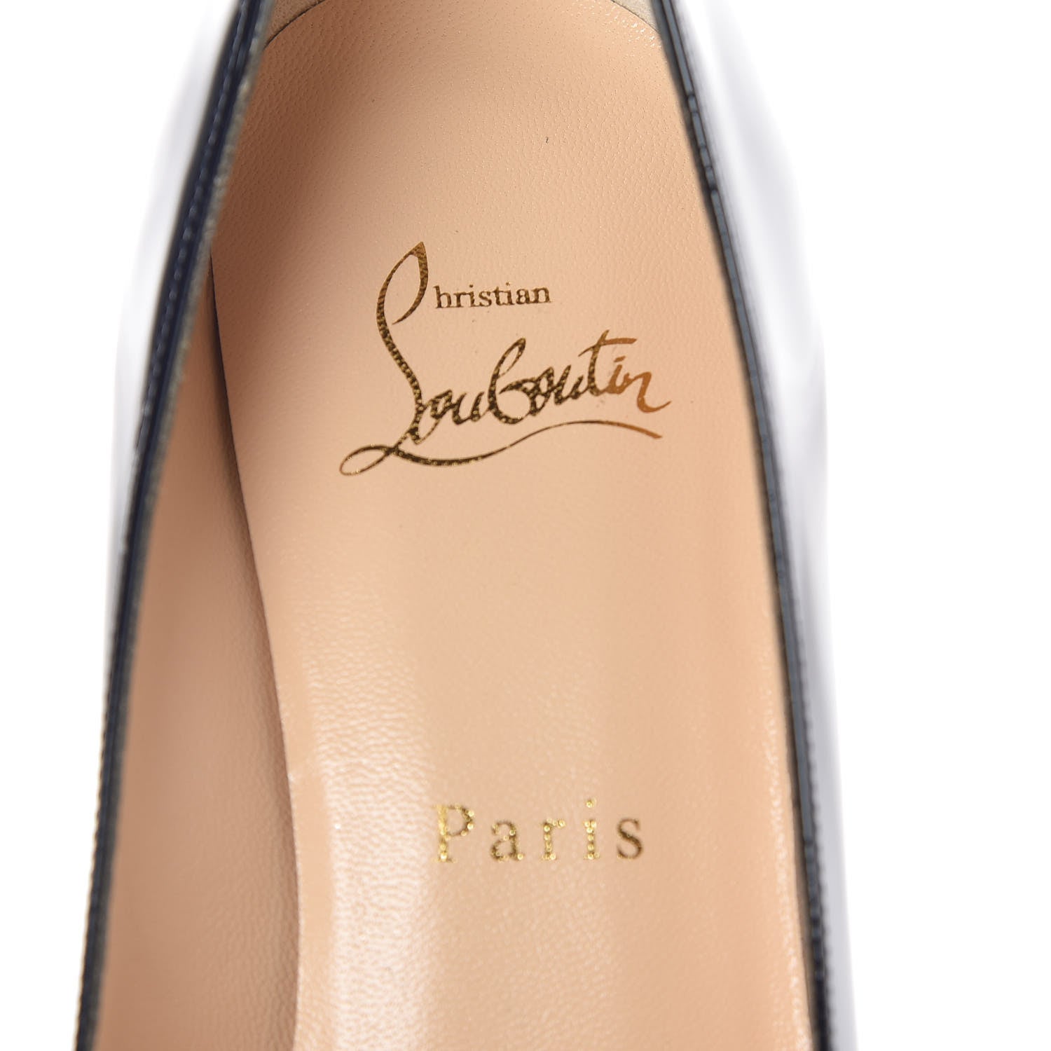 Christian Louboutin Patent Decollete 554 85 Pumps 38.5 Marine 7 of 8