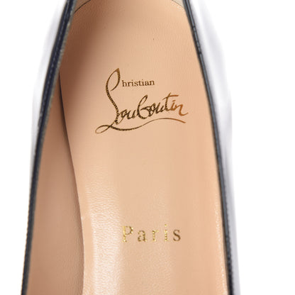 Christian Louboutin Patent Decollete 554 85 Pumps 38.5 Marine 7 of 8