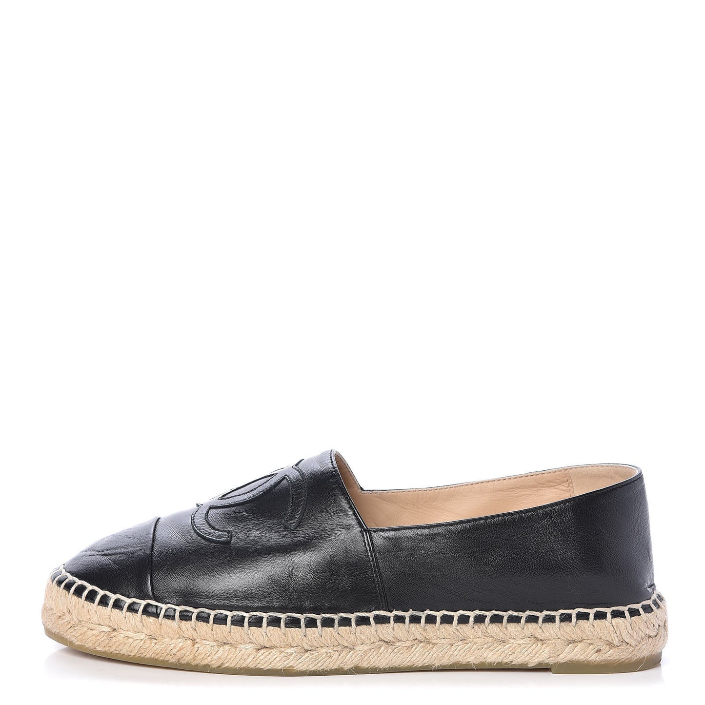 Lambskin CC Espadrilles 39 Black