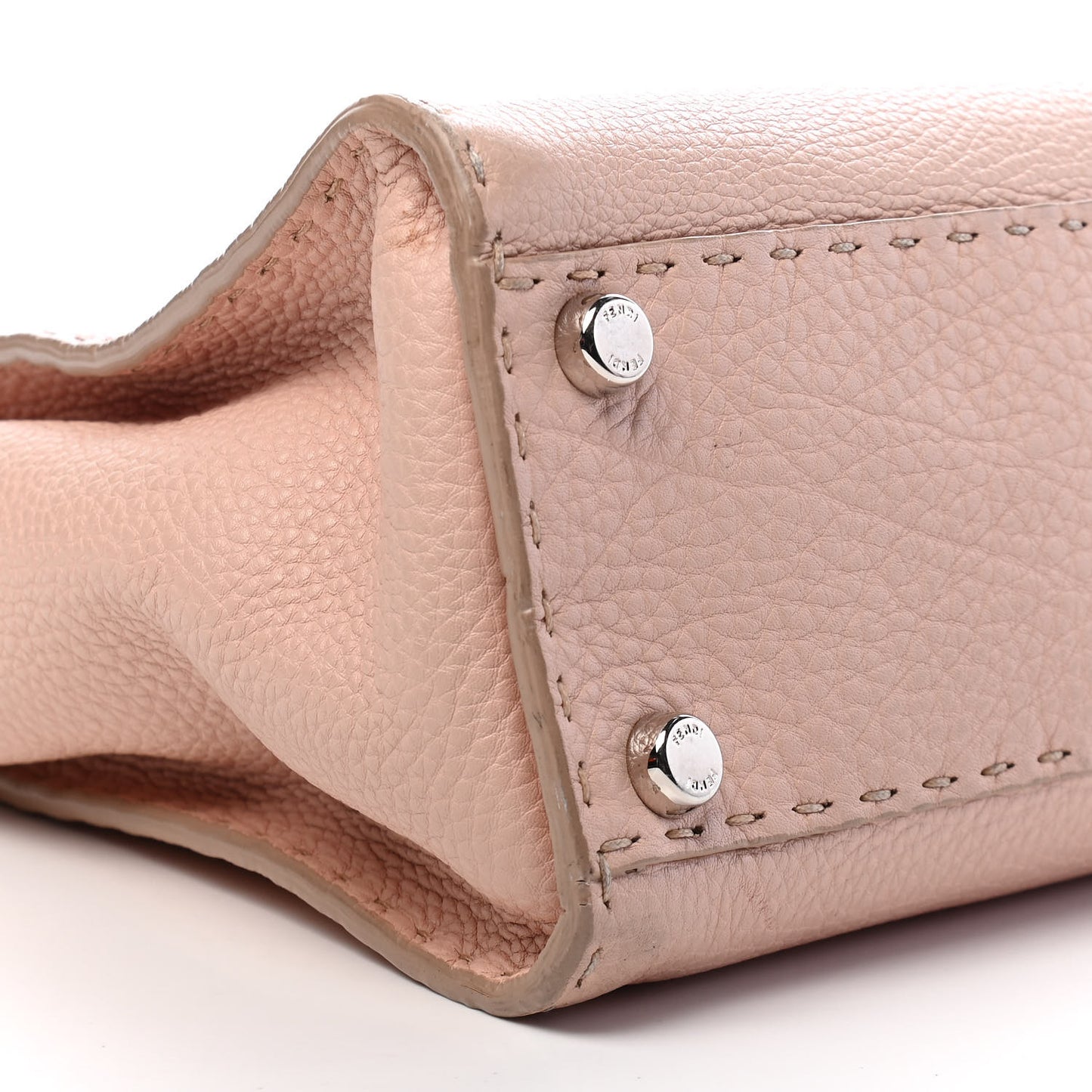 Cuoio Romano Selleria Bi-Color Medium Peekaboo Iconic Satchel Rosa Plaster Pesca
