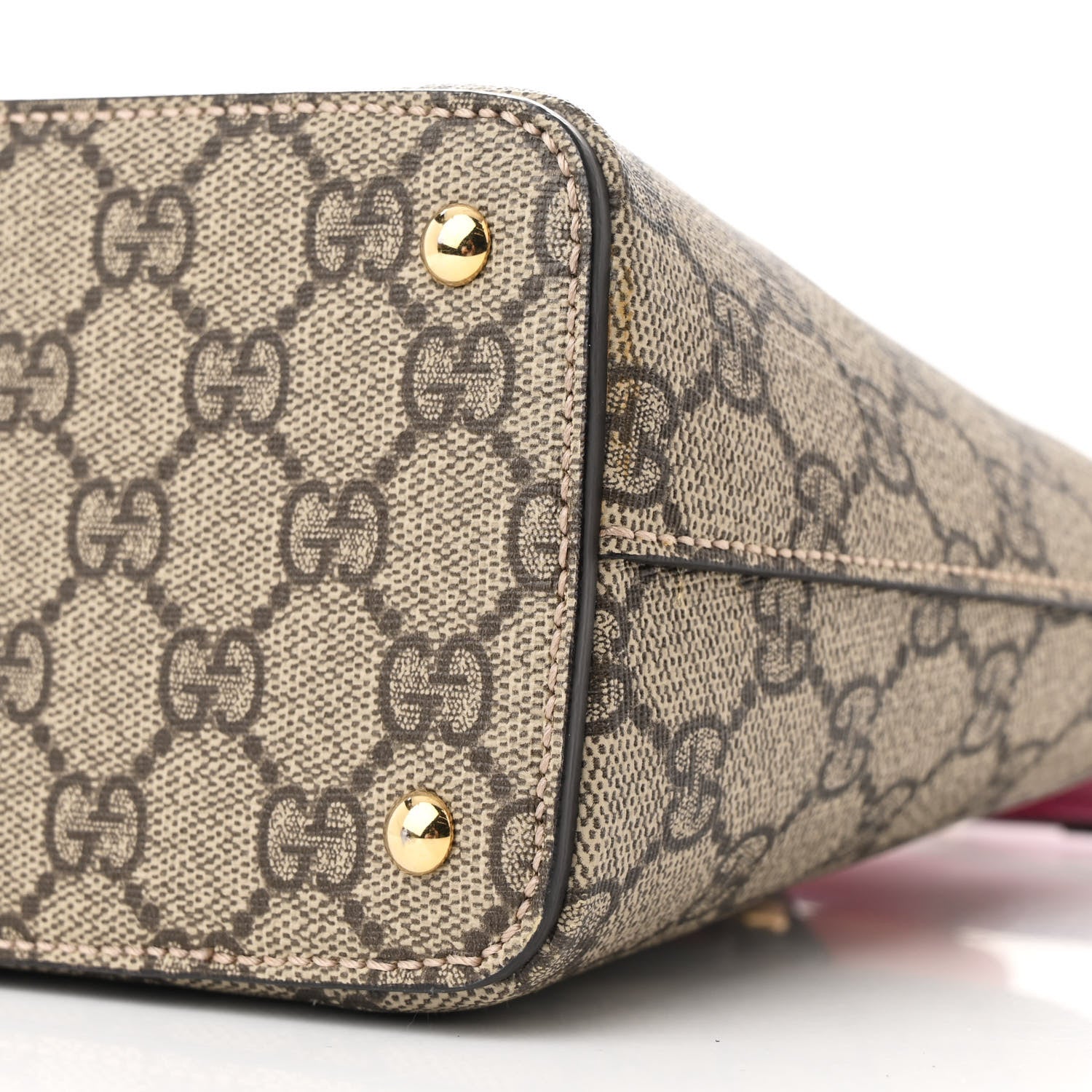 Gucci GG Supreme Monogram Mini Zip Top Tote Beige Dry Rose 10 of 10