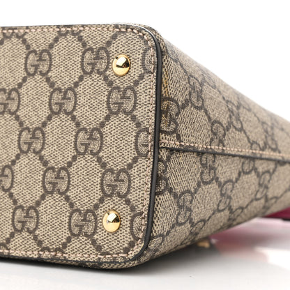 Gucci GG Supreme Monogram Mini Zip Top Tote Beige Dry Rose 10 of 10