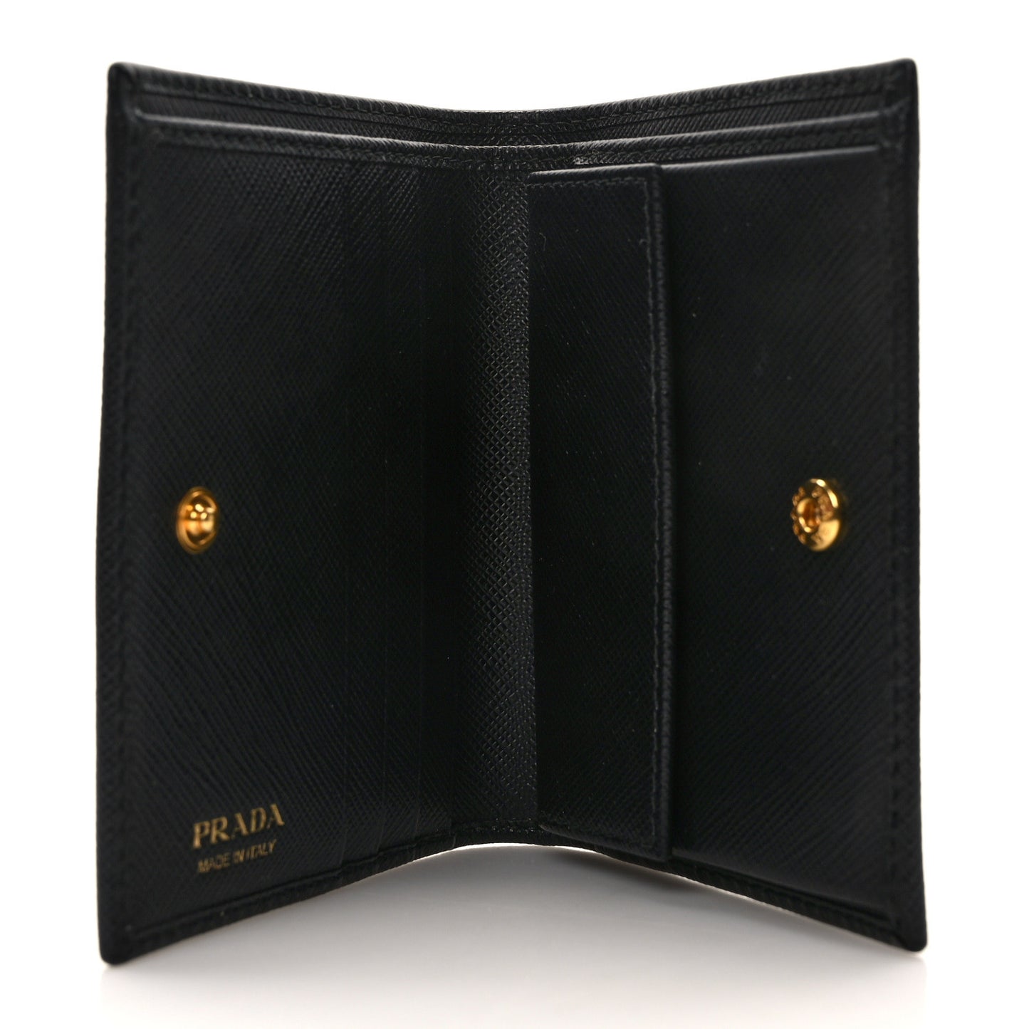 Saffiano Metal Bi-Fold Wallet Black