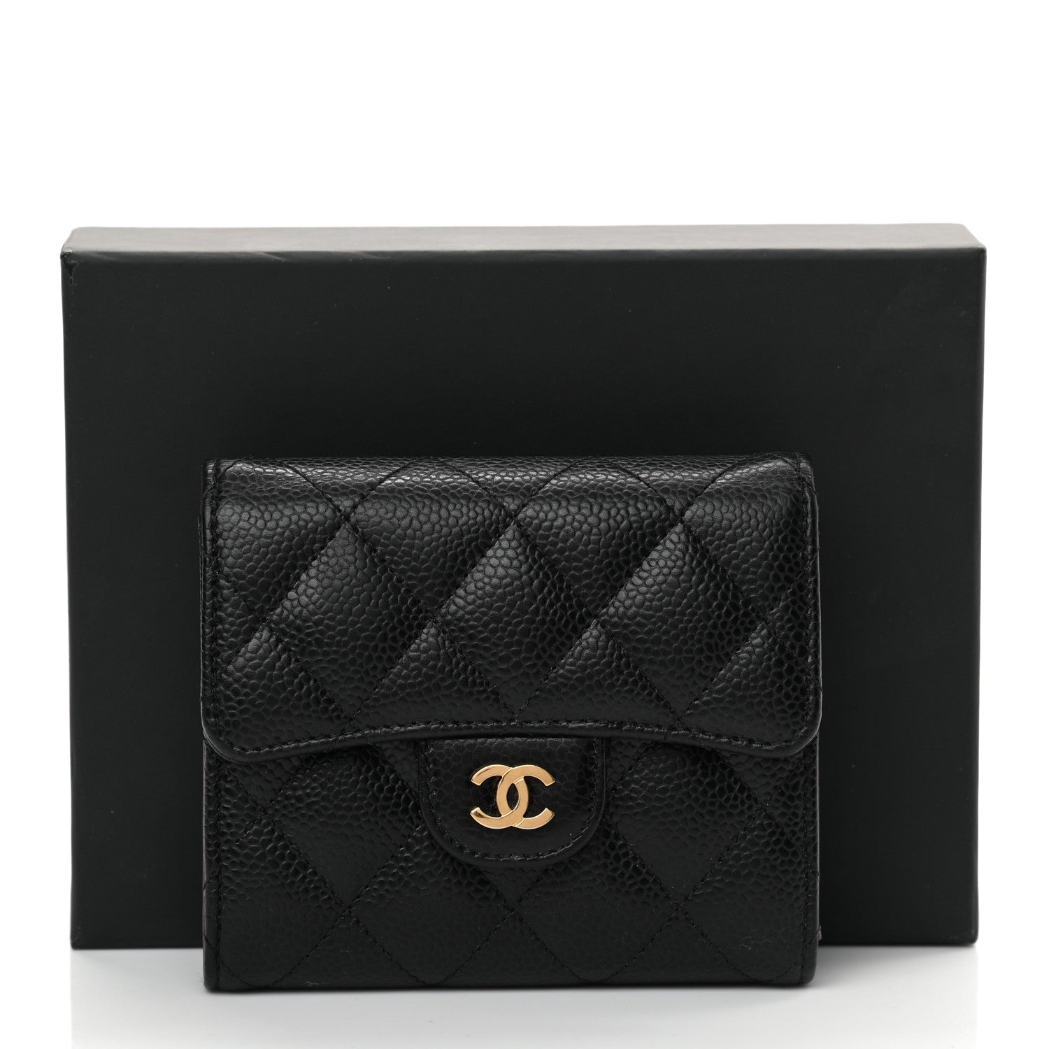 Chanel Caviar Quilted Compact Flap Wallet Black 11 of 11