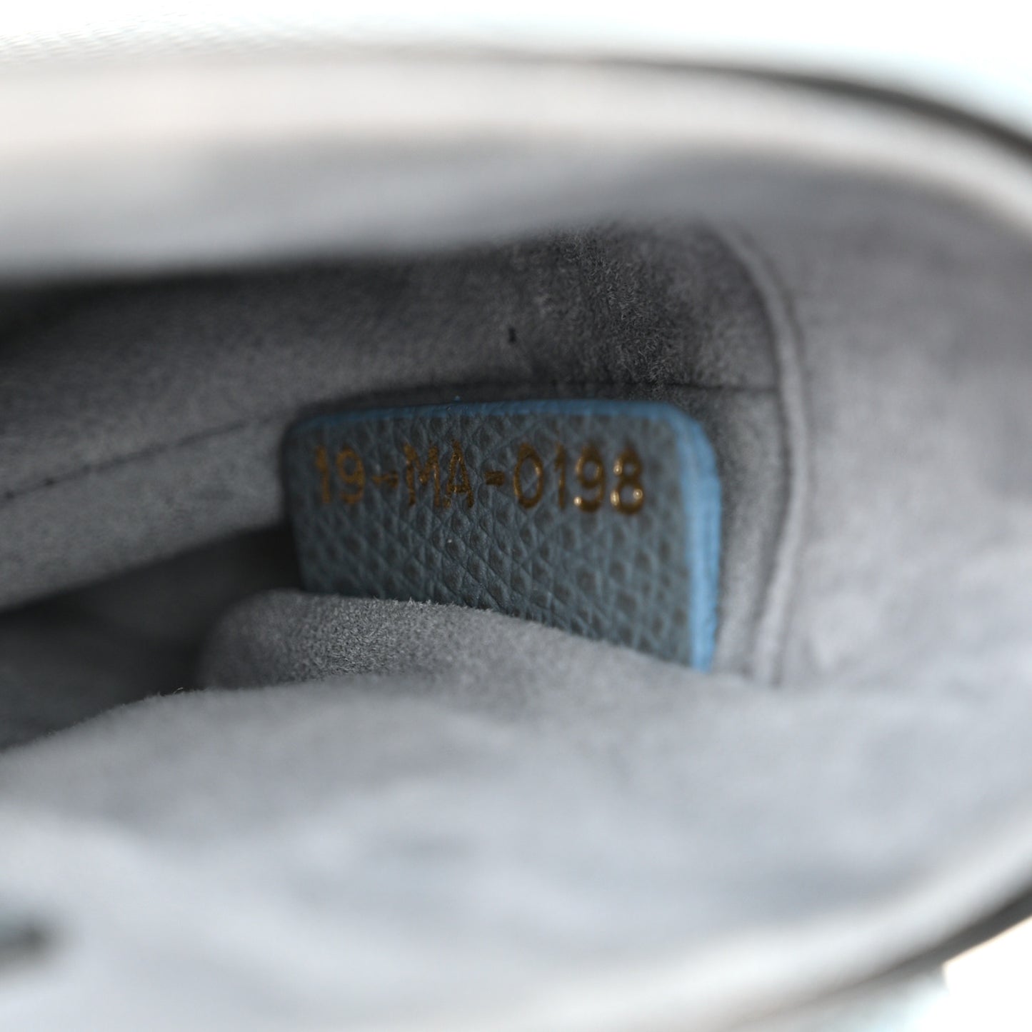 Grained Calfskin Mini Saddle Bag Sky Blue