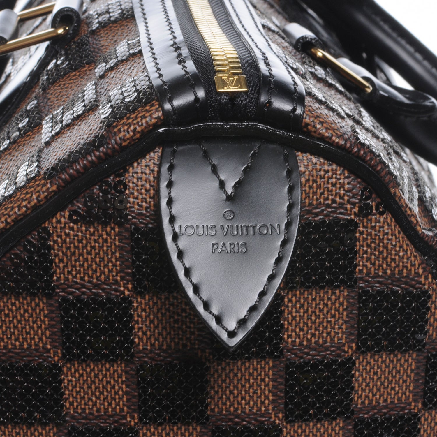 Louis Vuitton Damier Paillettes Speedy 30 Black 5 of 8