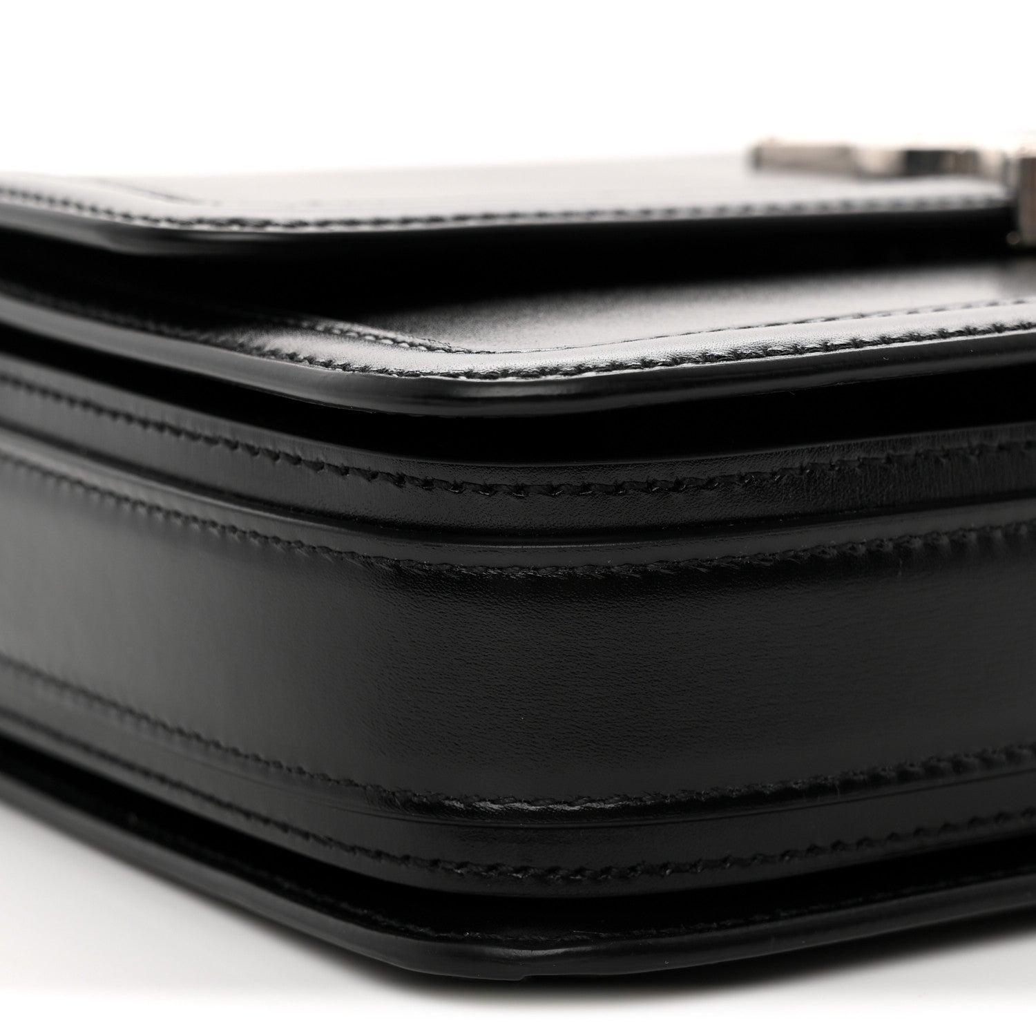 Saint Laurent Box Calfskin Monogram Medium Solferino Satchel Black 9 of 11