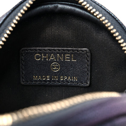 Chanel Iridescent Caviar Quilted Zip Around Classic Coin Purse Black 6 of 9
