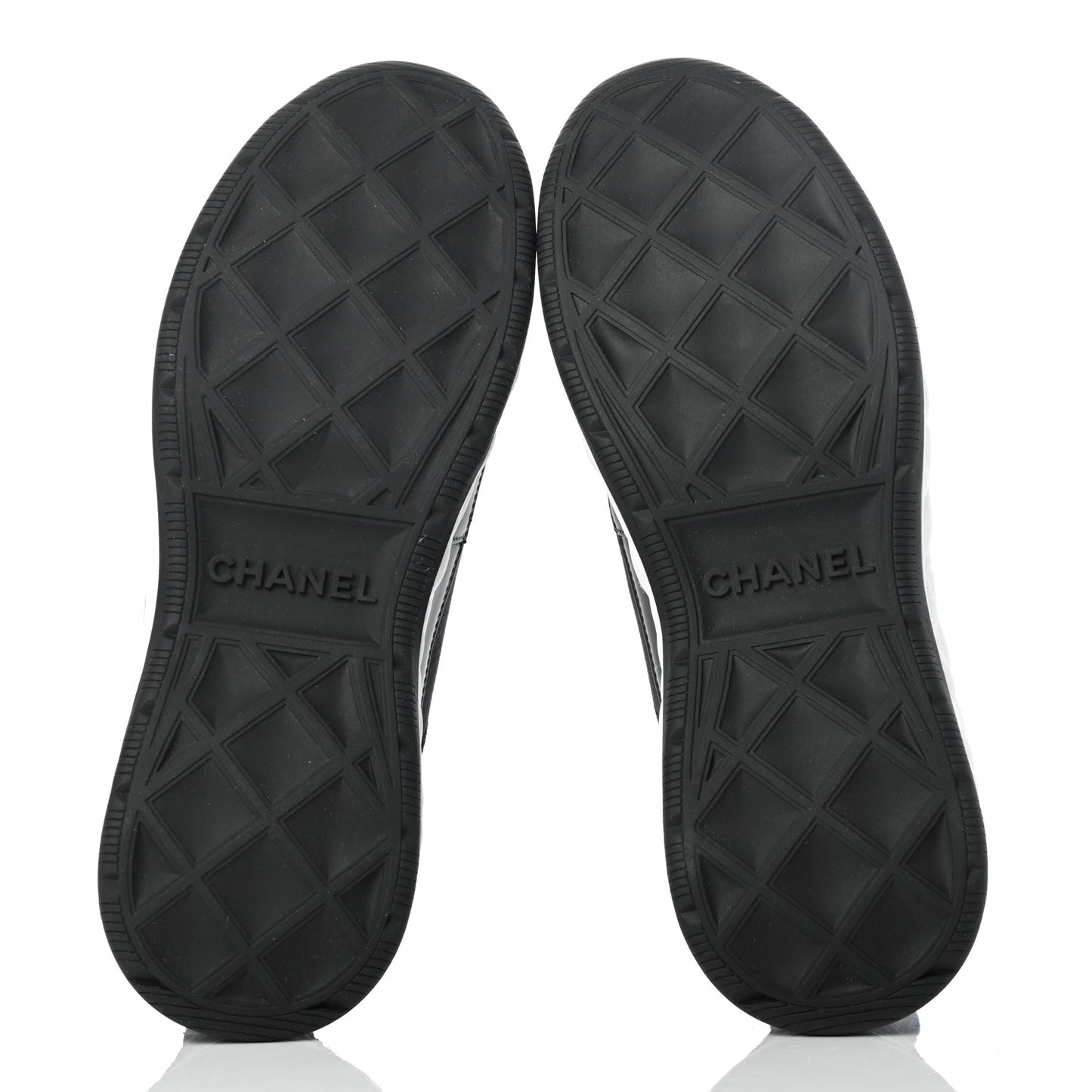 Velvet Calfskin Mixed Fibers CC Sneakers 40.5 Black