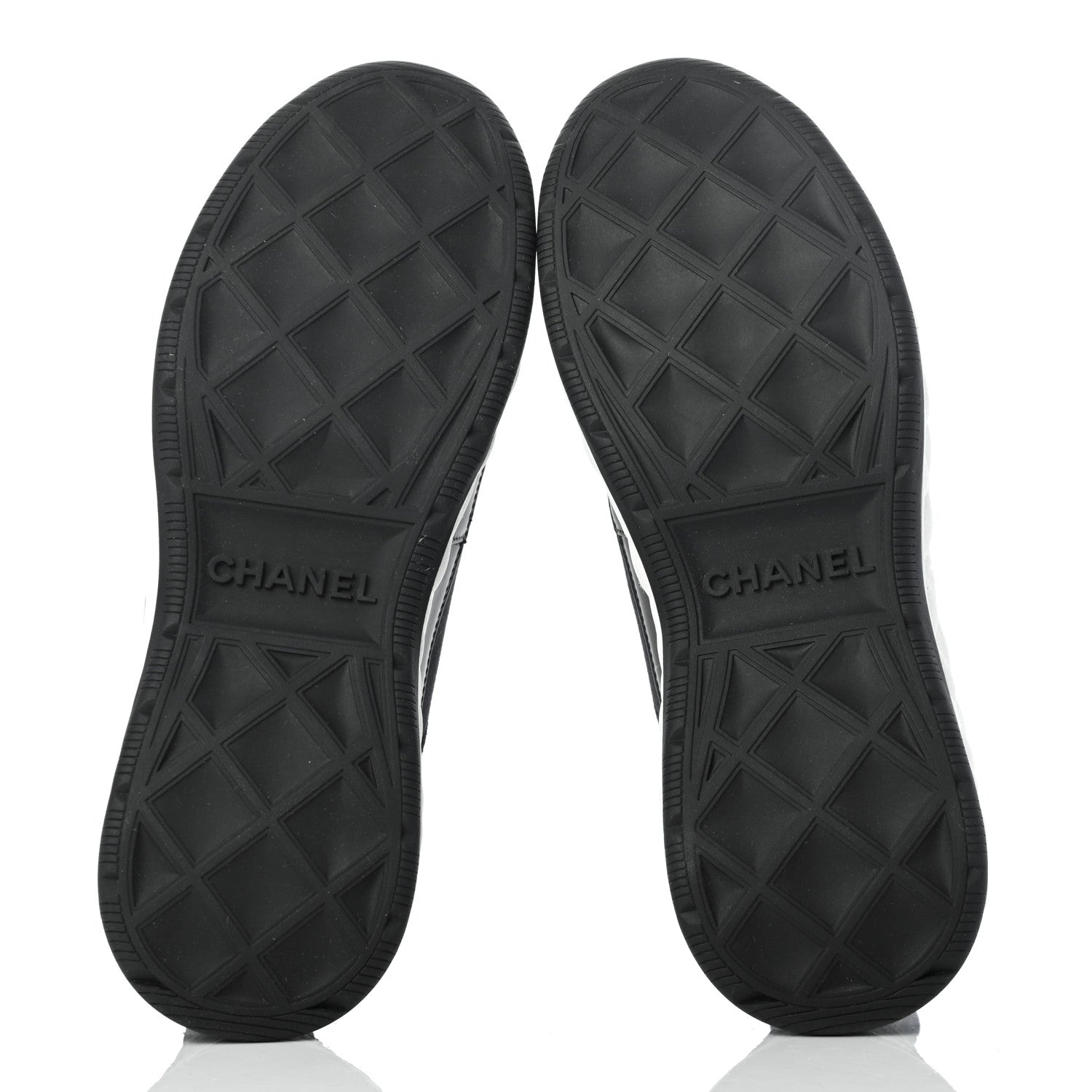 Chanel Velvet Calfskin Mixed Fibers CC Sneakers 40.5 Black 6 of 9