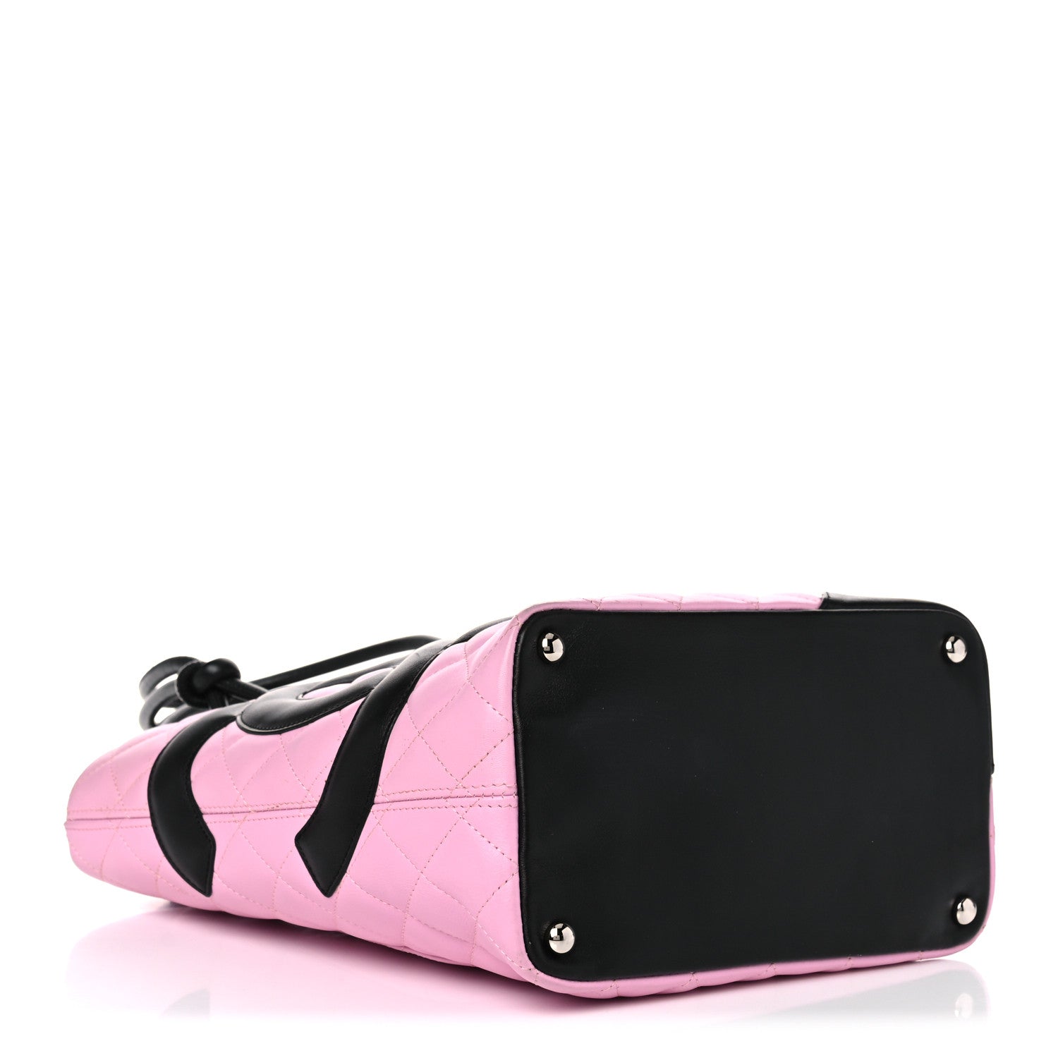 Chanel Calfskin Quilted Medium Cambon Tote Pink Black 4 of 9
