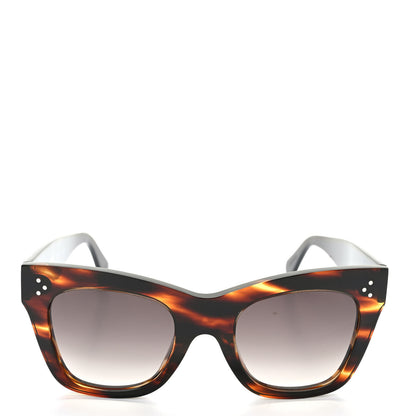 Celine Acetate Cat Eye Sunglasses CL4004IN Havana Black 2 of 7