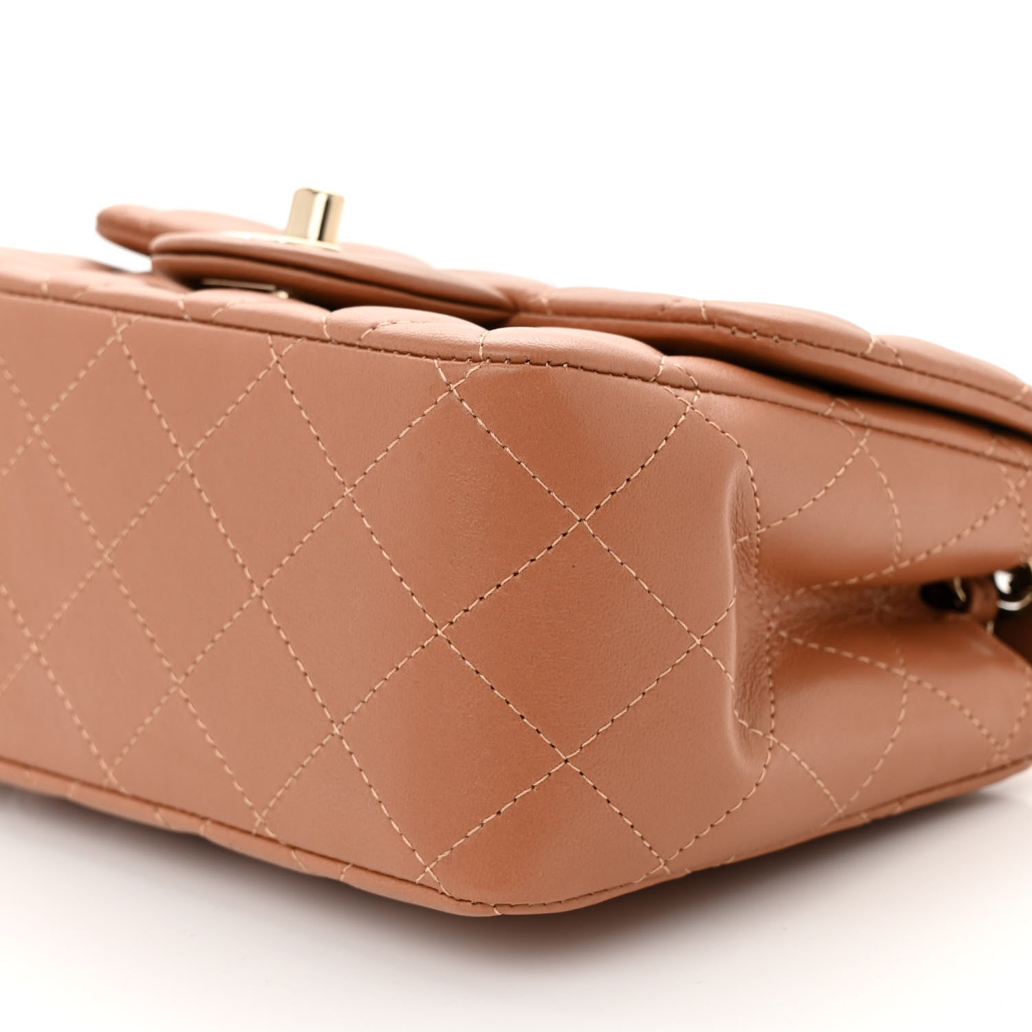 Chanel Lambskin Quilted Mini Square Flap Brown 10 of 10