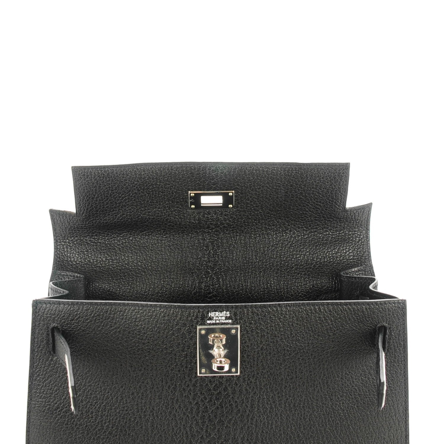Hermes Chevre de Coromandel Kelly Sellier 28 Black 17 of 24