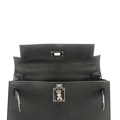 Hermes Chevre de Coromandel Kelly Sellier 28 Black 17 of 24