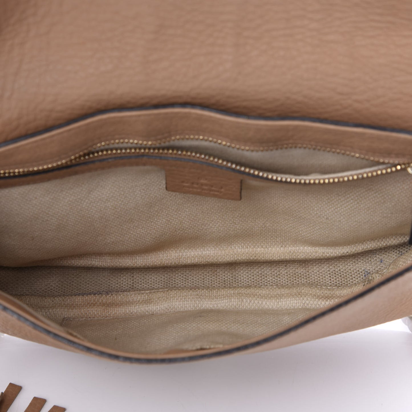 Pebbled Calfskin Medium Soho Flap Crossbody Camelia