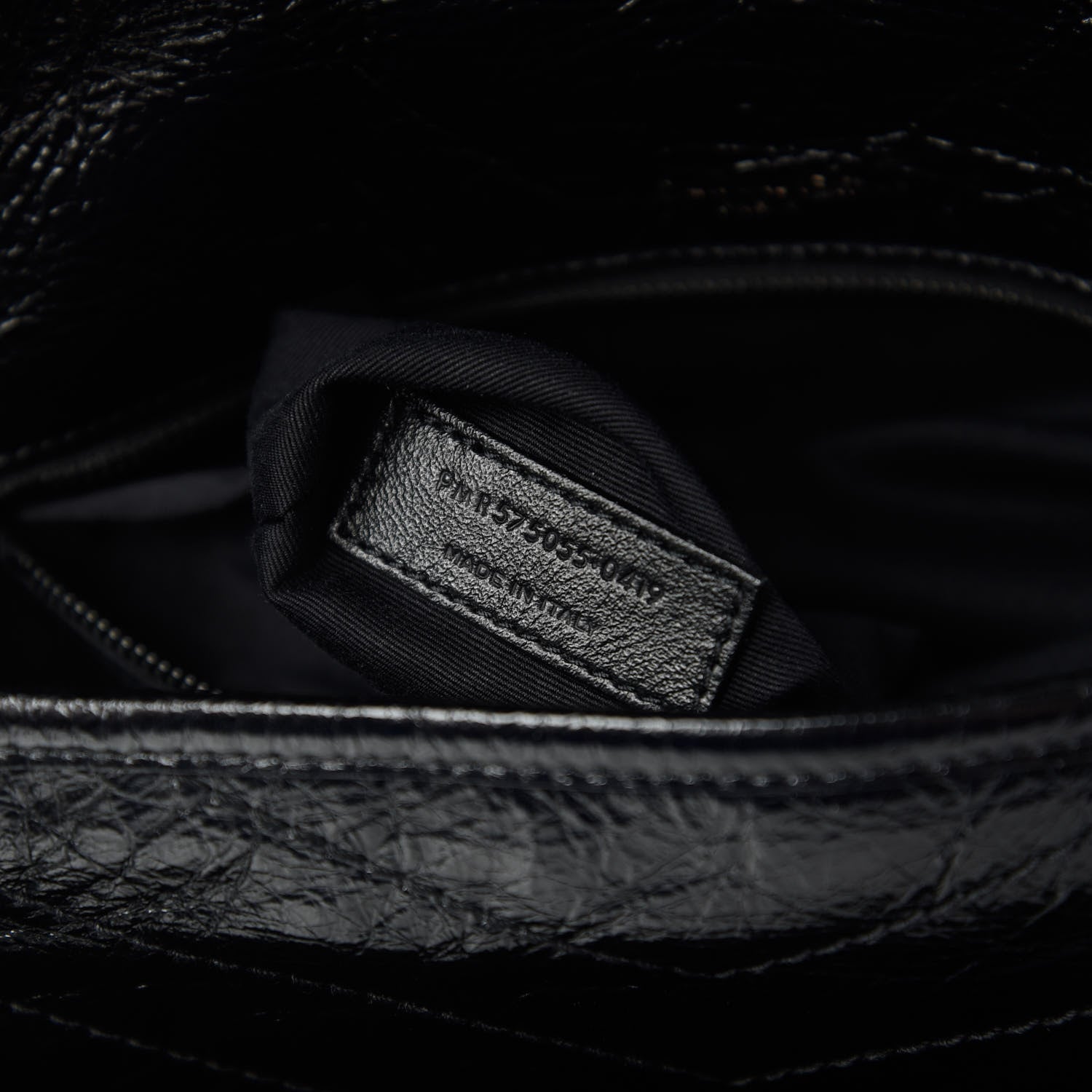 Saint Laurent Crinkled Calfskin Matelasse Monogram Medium Niki Chain Satchel Black 9 of 10