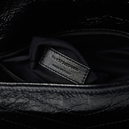 Saint Laurent Crinkled Calfskin Matelasse Monogram Medium Niki Chain Satchel Black 9 of 10
