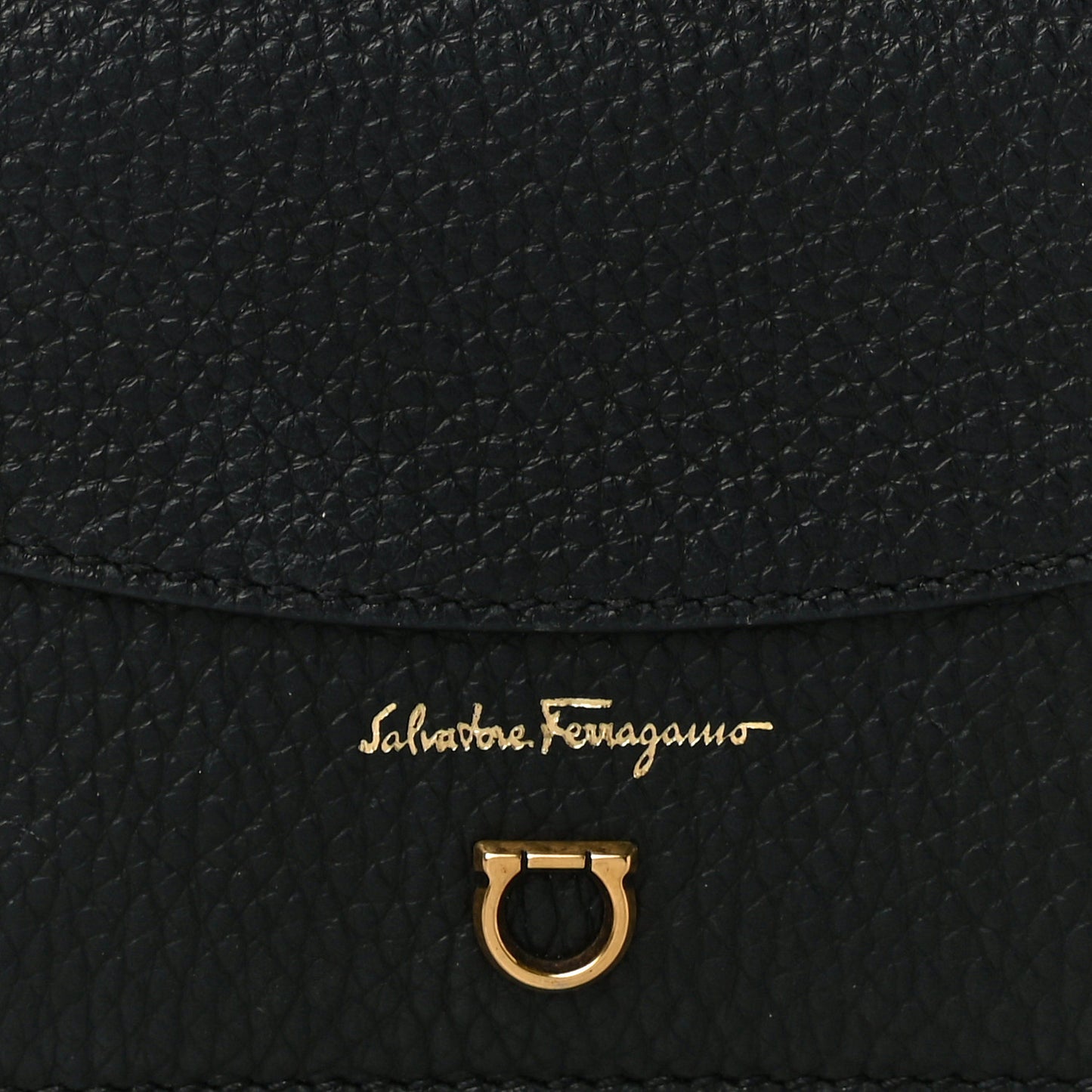 Grained Calfskin Gancini Wallet Black