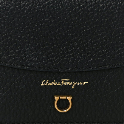 Salvatore Ferragamo Grained Calfskin Gancini Wallet Black 8 of 10