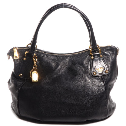 Prada Cervo Shine Satchel Nero Black 1 of 10