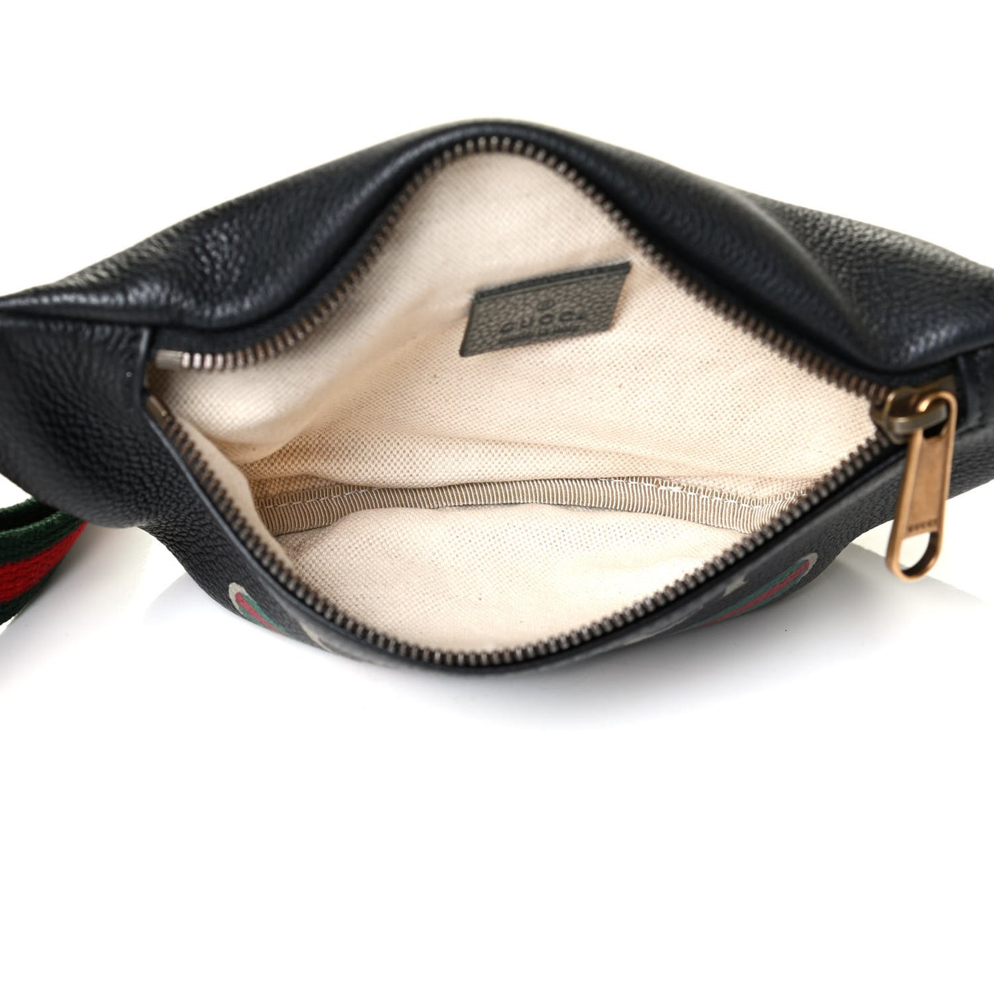 Grained Calfskin Small Logo Belt Bag Black