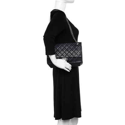 Chanel Aged Calfskin Quilted 2.55 Reissue 226 Flap Navy Blue 2 of 12