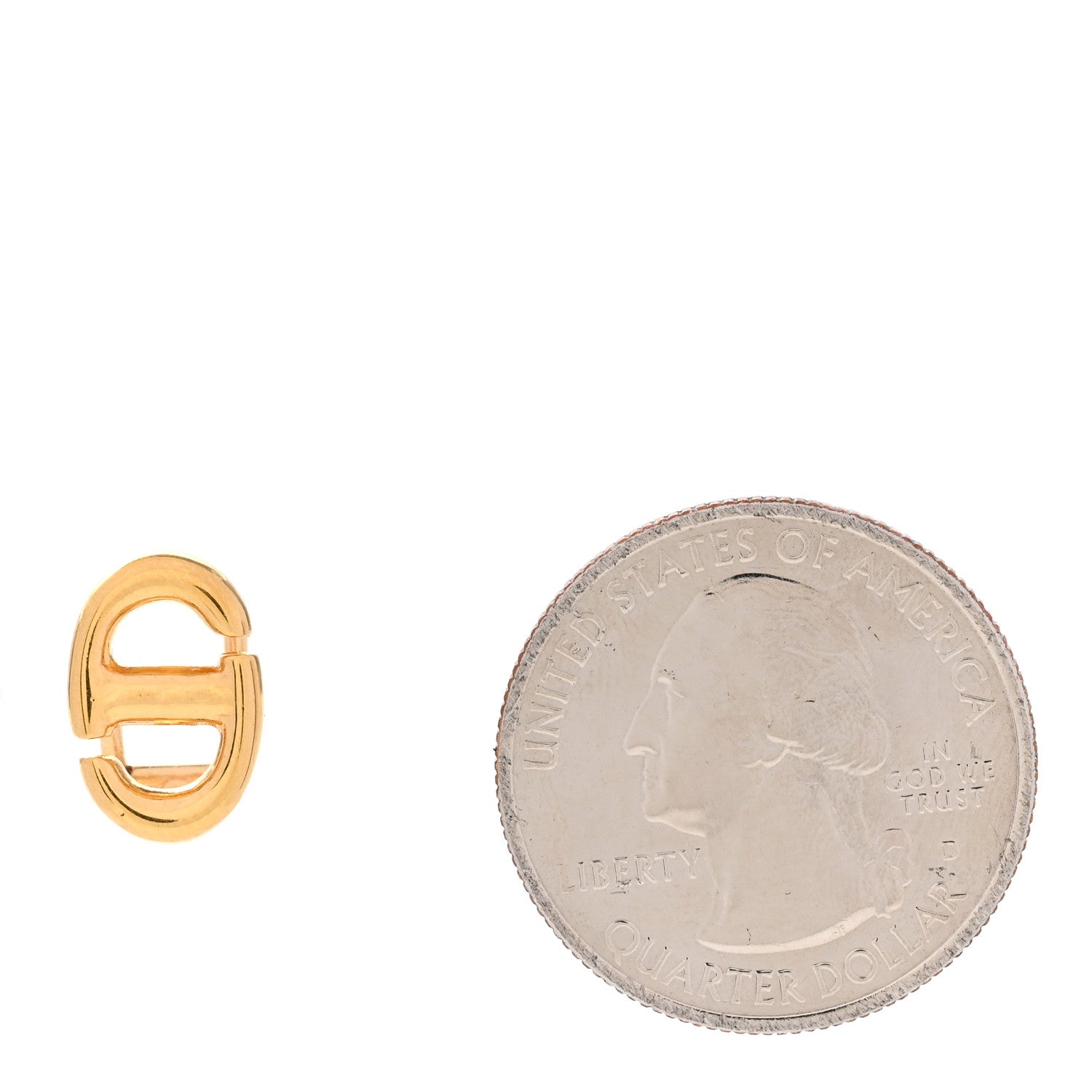 Christian Dior CD Ear Clip Gold 2 of 5