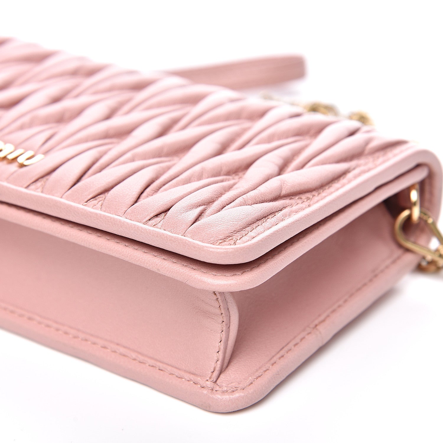 Miu Miu Nappa Matelasse Chain Crossbody Bag Orchidea 8 of 8