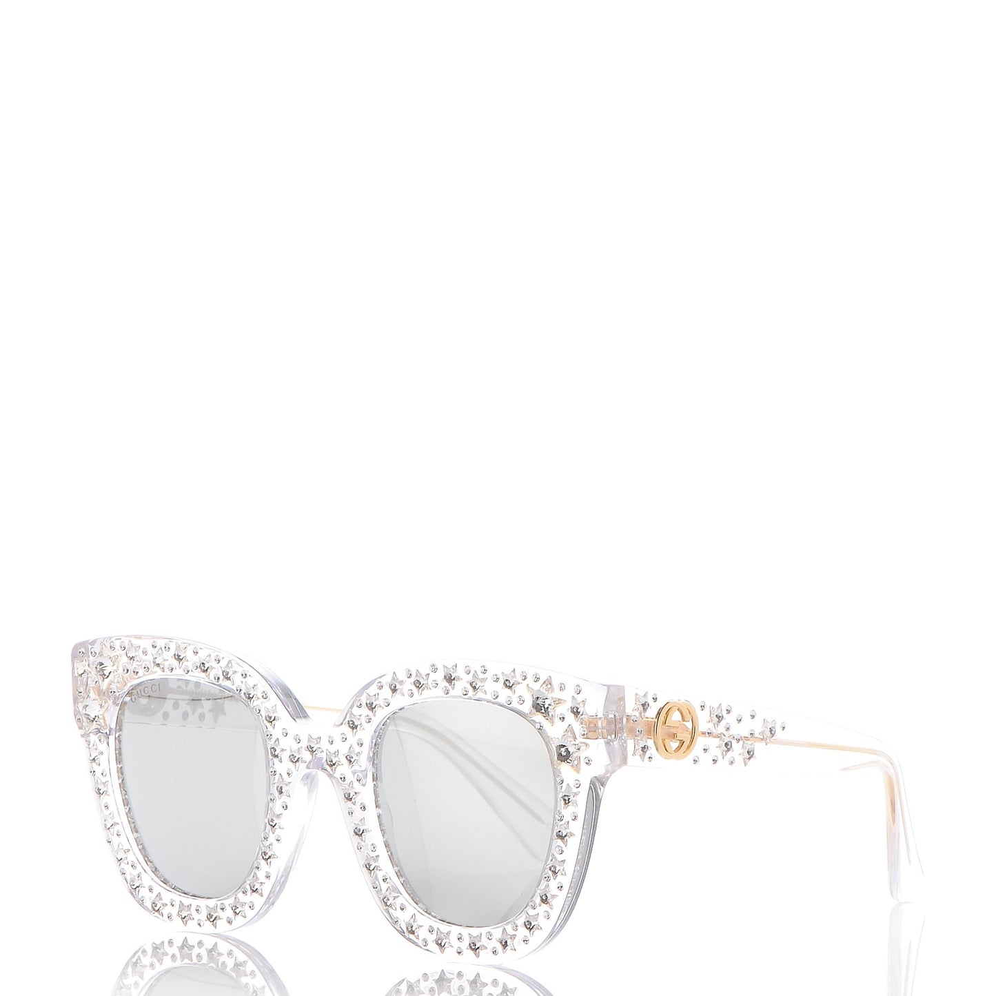 Acetate Crystal Oversize Mirrored Star Sunglasses GG0116S