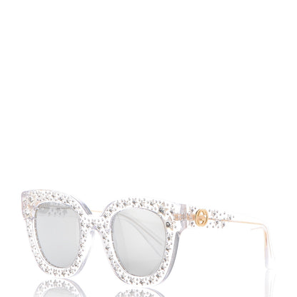 Gucci Acetate Crystal Oversize Mirrored Star Sunglasses GG0116S 1 of 8