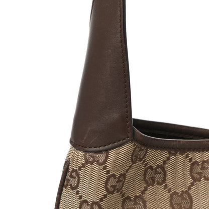 Gucci Monogram Lobster Clasp Jackie O Hobo Brown 16 of 19