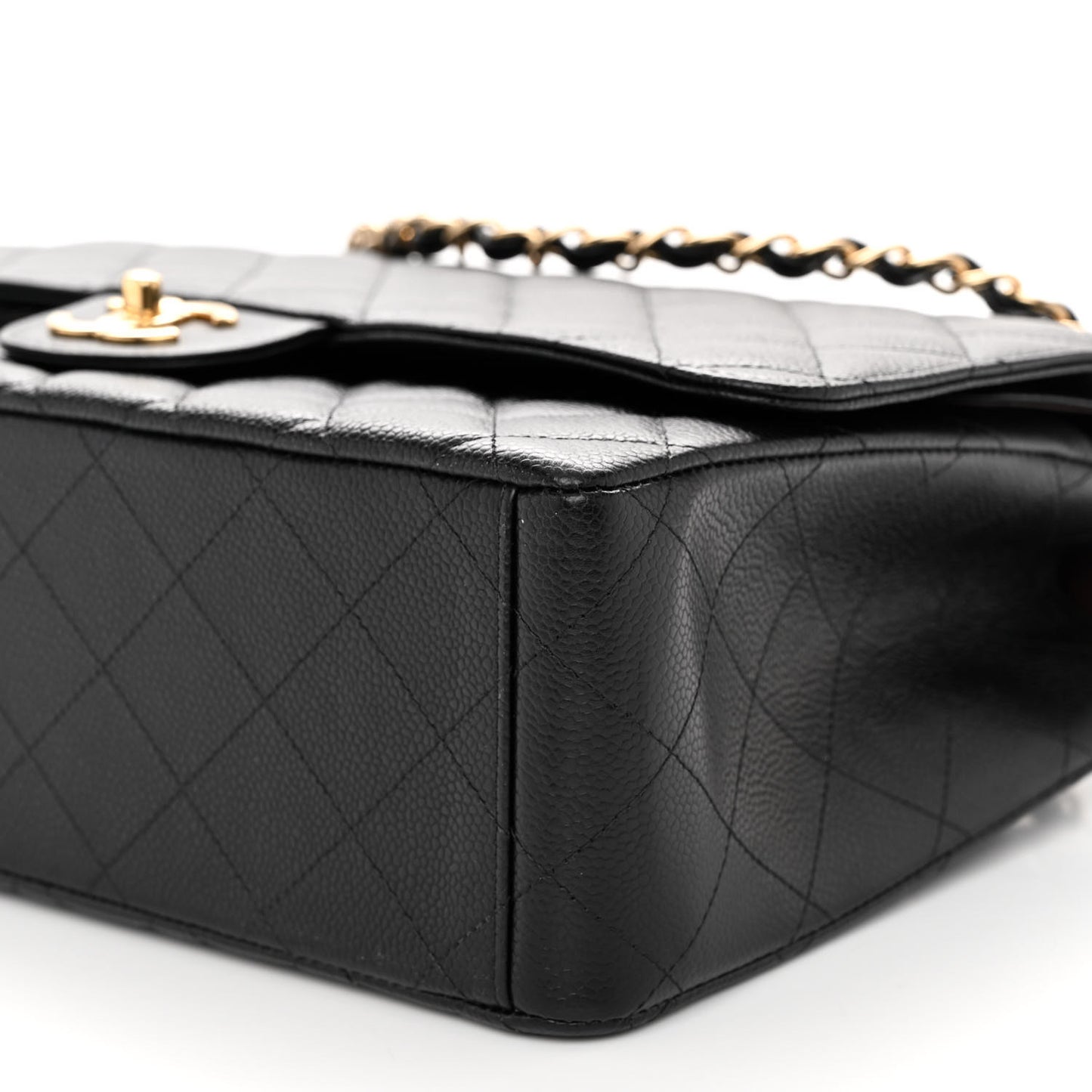 Caviar Quilted Maxi Double Flap Black