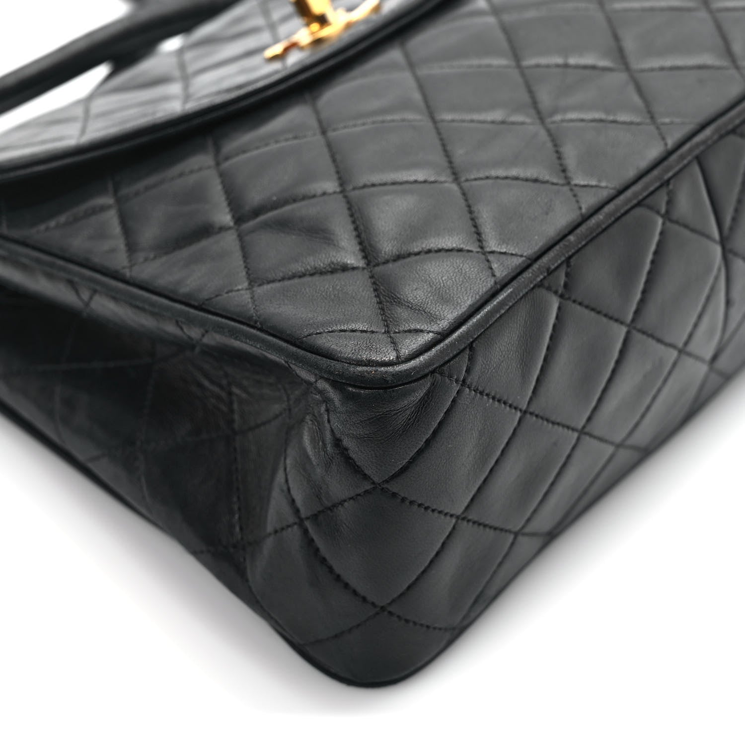 Chanel Lambskin Quilted CC Flap Shoulder Bag Black 9 of 11