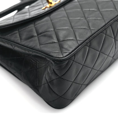 Chanel Lambskin Quilted CC Flap Shoulder Bag Black 9 of 11