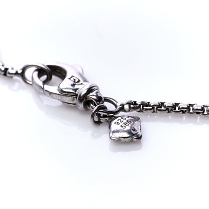 David Yurman Sterling Silver 14K White Gold Diamond 35mm Crossover Cross Necklace 7 of 7