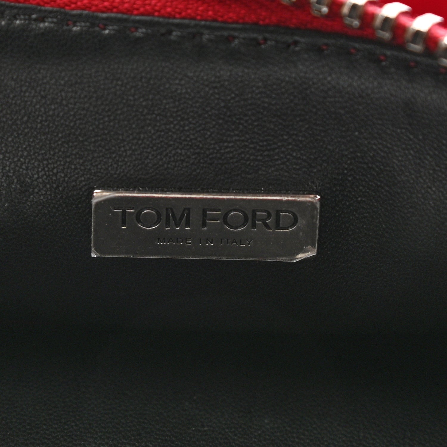 Tom Ford Velvet Crystal TF Clutch Dark Red 6 of 15