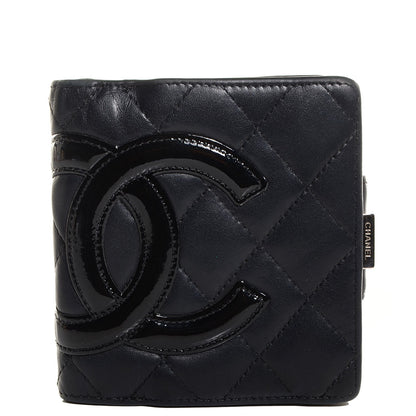 Chanel Calfskin Quilted Cambon Bi-Fold Wallet Black 1 of 7
