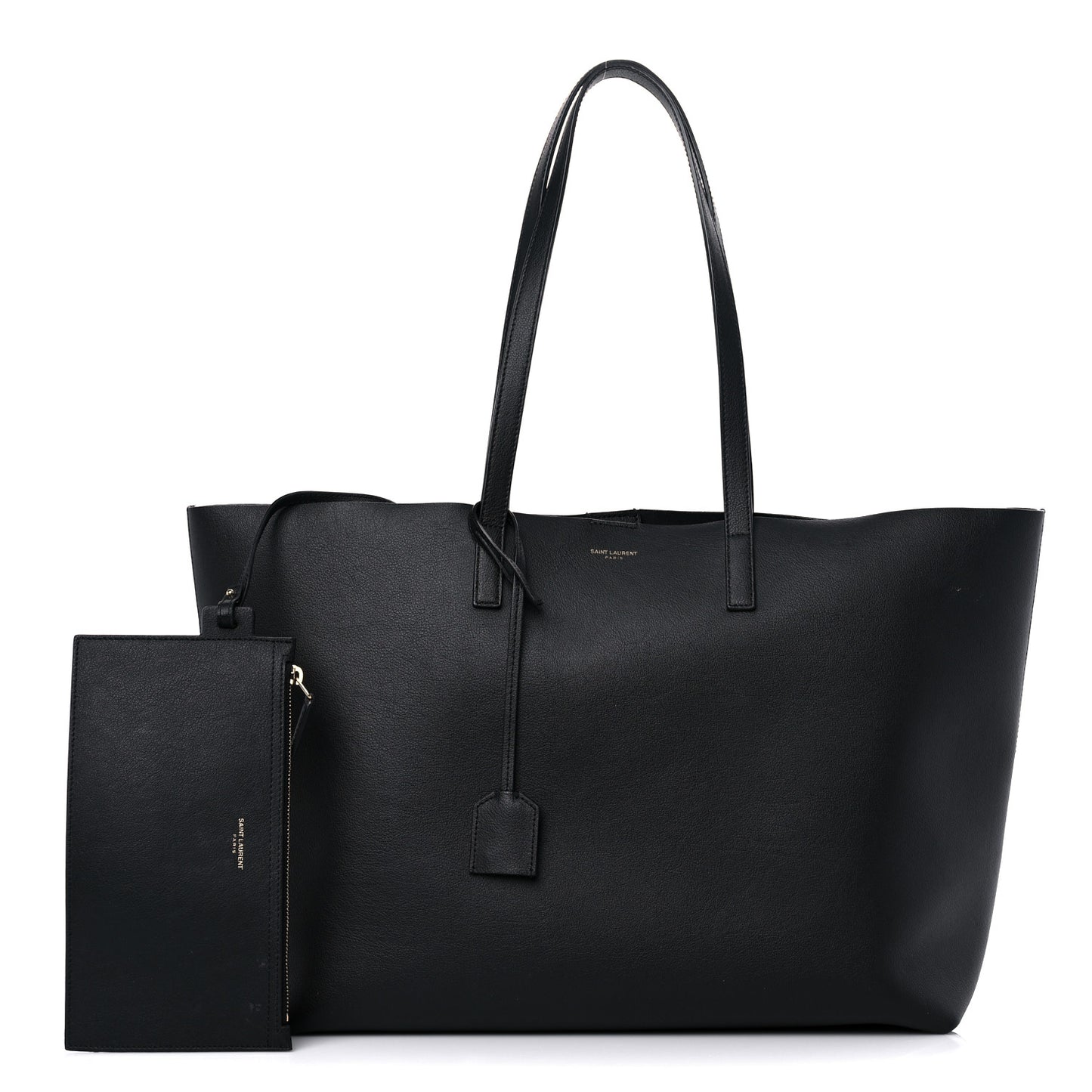 Calfskin Large Shopping Tote Black